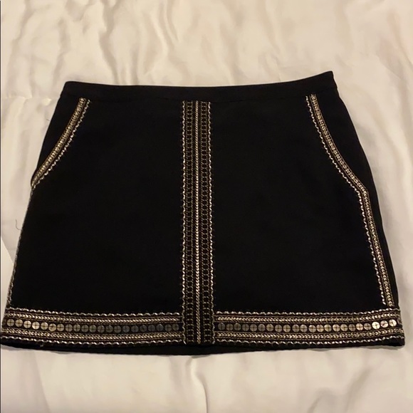 Madewell 00 black embroidered mini skirt - Picture 1 of 8